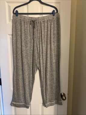 Avenue Heather Gray Knit Drawstring Lounge Pants